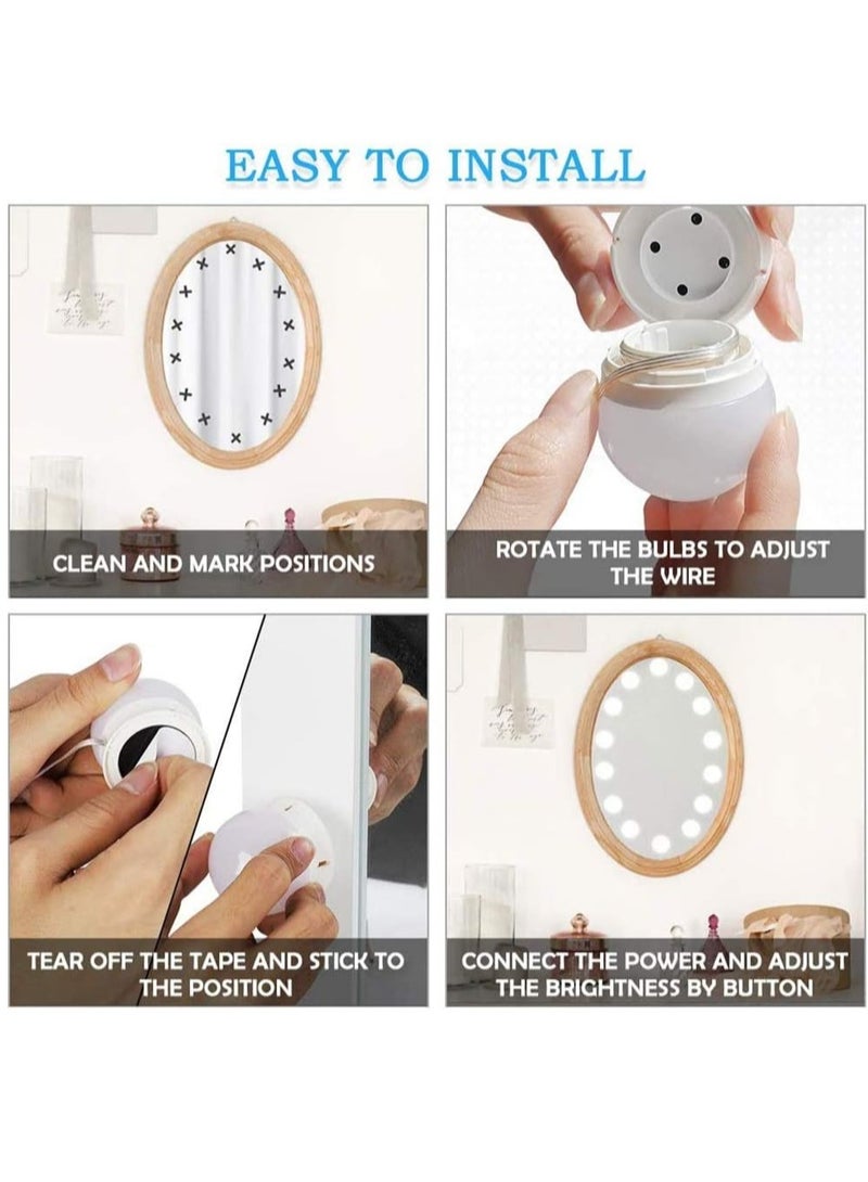 Generic Mirror Lights Vanity Lighting 10 LED Bulb Make up Decoration Lights Hollywood Style 16 Modes Color Changing Lights for Home Bedroom Bathroom Dressing Room  - Image 5