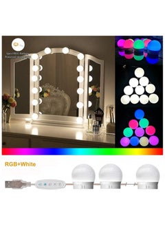 Generic Mirror Lights Vanity Lighting 10 LED Bulb Make up Decoration Lights Hollywood Style 16 Modes Color Changing Lights for Home Bedroom Bathroom Dressing Room  - Image 2