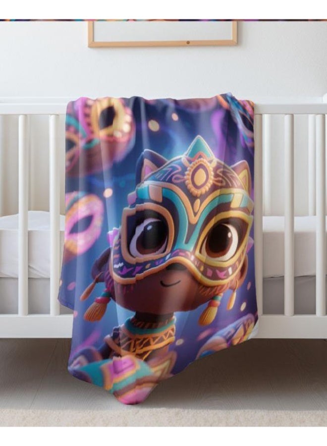 عام بطانية رقيقة من الفانيلا الكرتونية للأطفال والرضع (دافئة ومريحة، ومناسبة للنوم والألعاب) 70 سم * 100 سم - Image 4