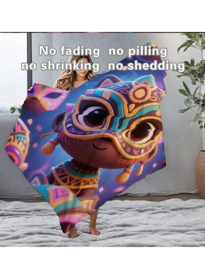 عام بطانية رقيقة من الفانيلا الكرتونية للأطفال والرضع (دافئة ومريحة، ومناسبة للنوم والألعاب) 70 سم * 100 سم - Image 5