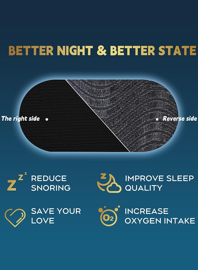 60 Pcs Sleeping Mouth Tape, Comfortable & Breathable Mouth Tape, Say No to Snoring, Comfortable Sleep & Breathing (Black) - Image 3