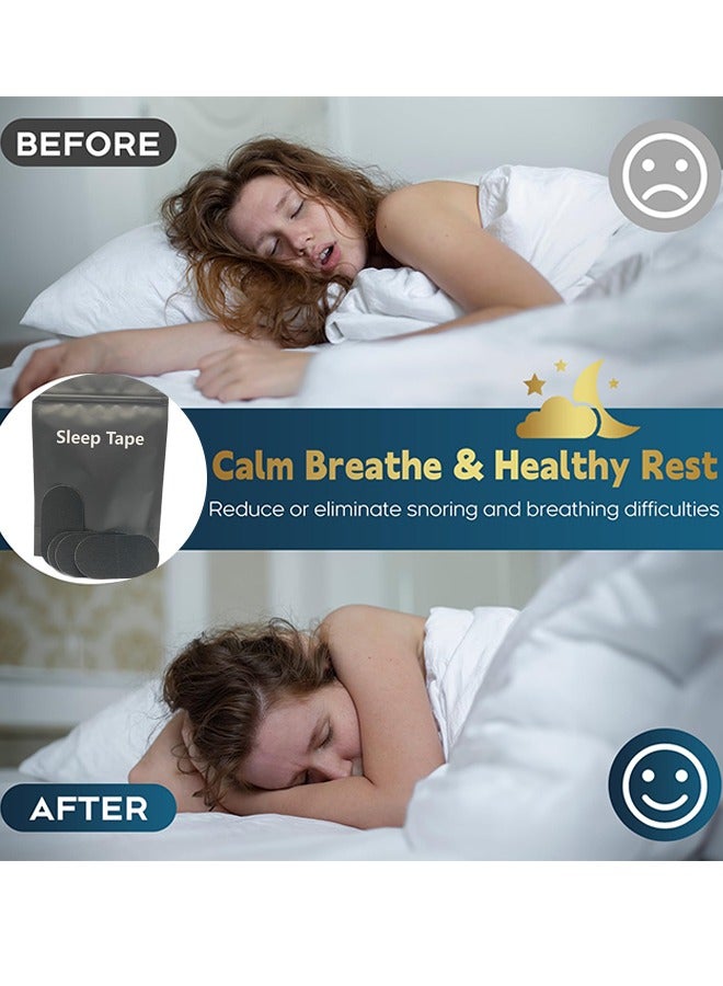 60 Pcs Sleeping Mouth Tape, Comfortable & Breathable Mouth Tape, Say No to Snoring, Comfortable Sleep & Breathing (Black) - Image 5