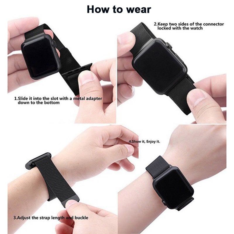 Milanese Loop Band Strap Compatible with Apple Watch 6 5 Stainless Steel Watch Band 42MM 44MM Iwatch Series Bracelet Accessories WatchBand - Image 5
