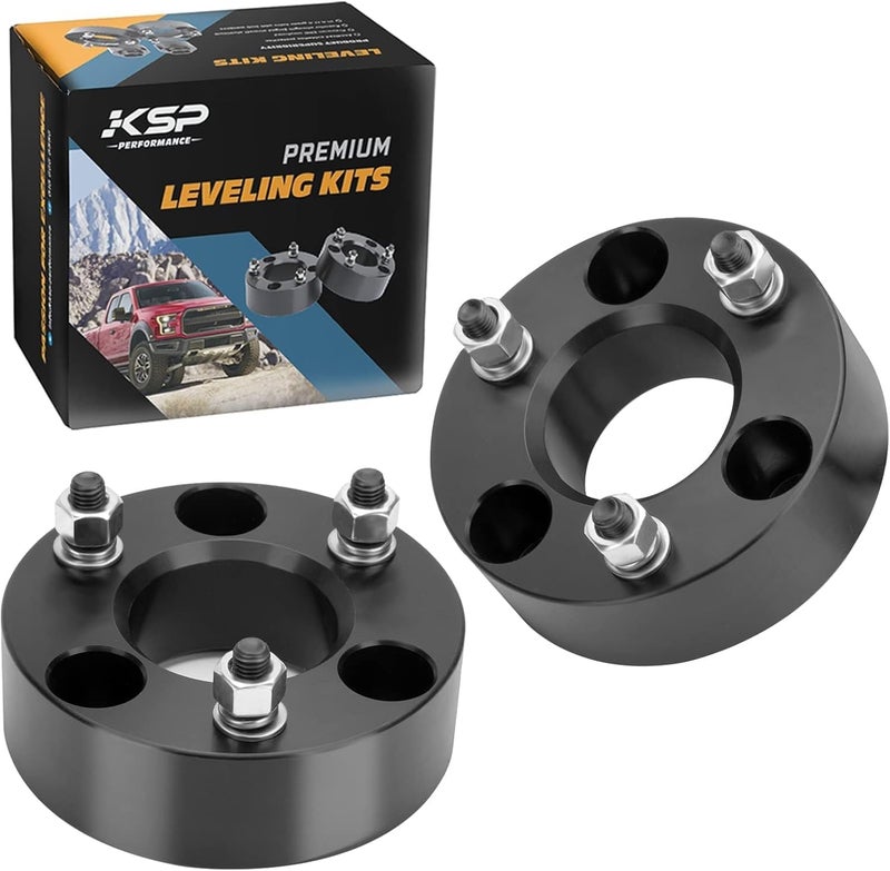 KSP PERFORMANCE KSP 2.5" Leveling Kit for Ram 1500 4WD, 2.5 inch Front Lift Kit for 2006-2024 Ram 1500 4x4, Aluminum Suspension kit CNC Strut Spacers Level Kit for 2005-2011 Dakota 2WD 4WD, 2006-2009 Raider 2WD 4WD - Image 1