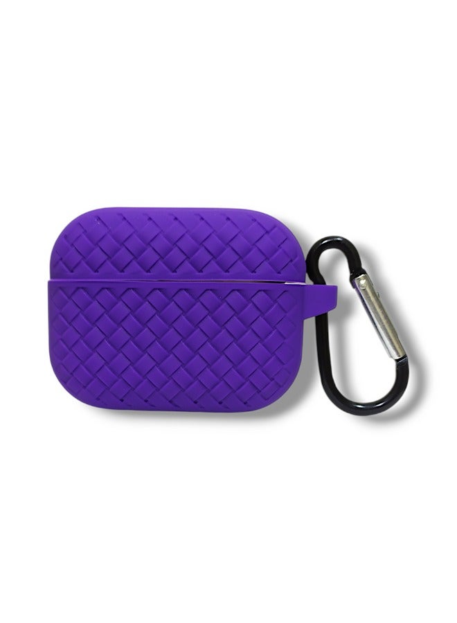 AirPods Pro Silicone Case with Stylish Ribbed Design - Purple  - Image 1