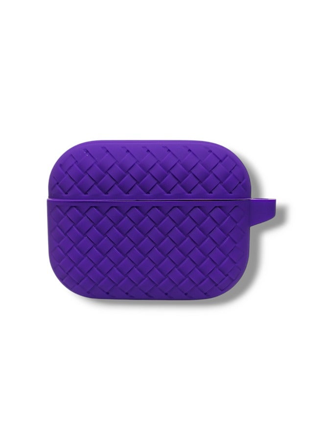 AirPods Pro Silicone Case with Stylish Ribbed Design - Purple  - Image 5
