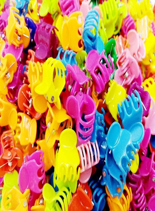 Glamyou 1.5cm Mini Hair Claw Clips Claws Clutcher Plastic Hair Pins Clamps for Girl Teens Kids & Women Hair Accessories Mix Colors (50 Pcs- Multicolour Mini Hair Clips) - Image 5