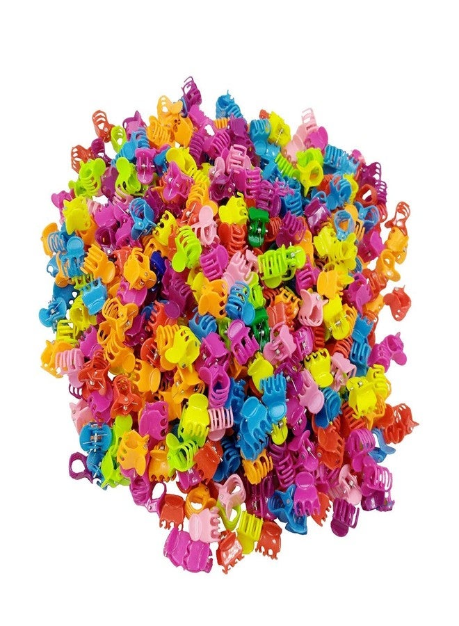 Glamyou 1.5cm Mini Hair Claw Clips Claws Clutcher Plastic Hair Pins Clamps for Girl Teens Kids & Women Hair Accessories Mix Colors (50 Pcs- Multicolour Mini Hair Clips) - Image 1