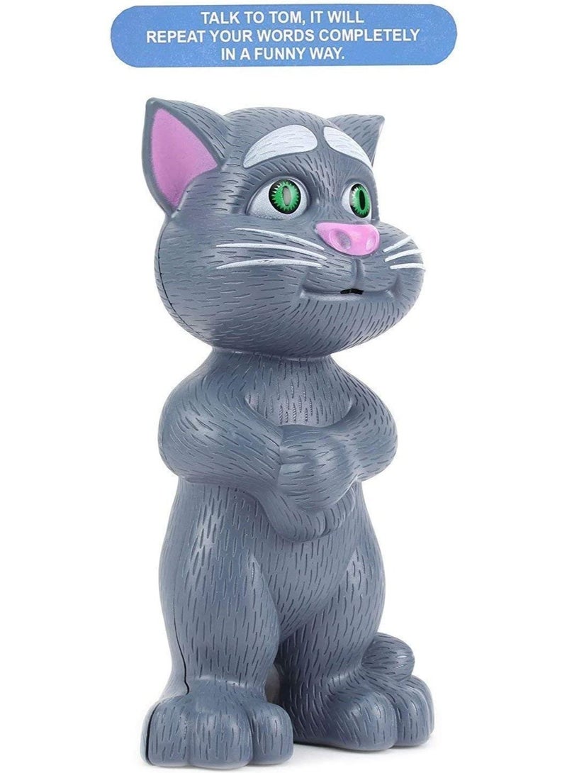 ELTRAZONE JHX140 Tom Tiny's World Intelligent Touching and Mimicry Talking Cat White - Image 3