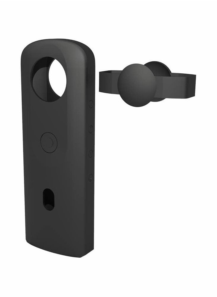 Y&D Silicone Camera Case for Ricoh Theta SC2 360 Cameras with Lens Protective Cover, Action Accessories Protection (Black)  - Image 3