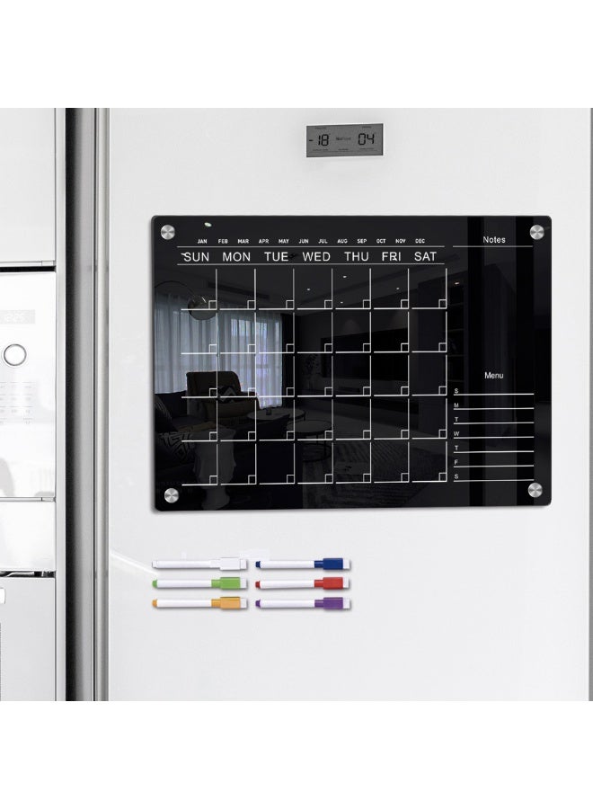 Generic Magnetic Dry Erase Board Calendar with 6 Magnetic Whiteboard Markers  - Image 4