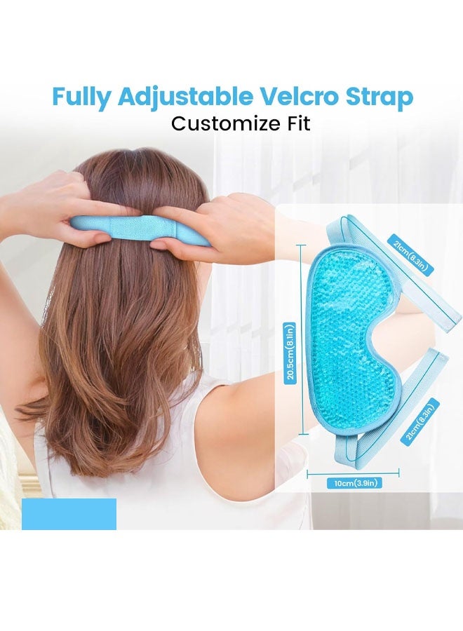 Cooling Eye Mask for Puffy Eyes, Cold Eye Mask Eye Ice Pack for After Eyes Surgery, Tension Stress Relief, Itchy Eyes, Headaches, Dark Circles - Blue - Image 4