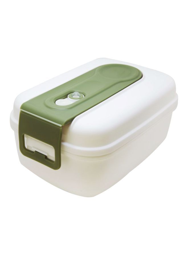 Y&D Airtight Lunch Box White/Green 660ml - Image 1