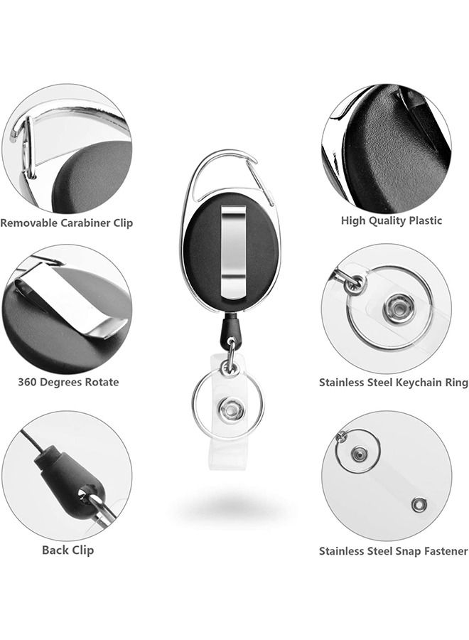 الشارة القابلة للسحب البكرة الاسم الهوية الشارة سلسلة مفاتيح كليبس - Image 3