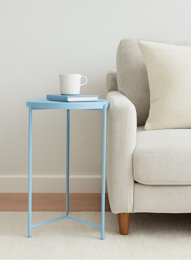 YI ONE Corner Table – Round Metal Side Table for Sofa, Bed, Office & Home Use - Image 1