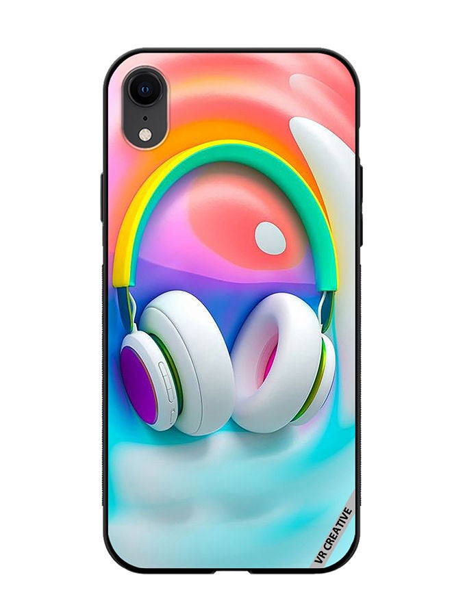VR CREATIVE Protective Case Cover For Apple iPhone XR Music Headphones Design Multicolour - Image 1