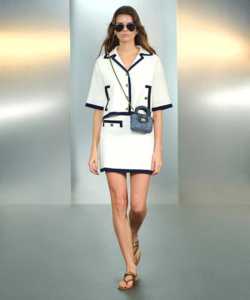 ابيكول Contrast Piping Skirt