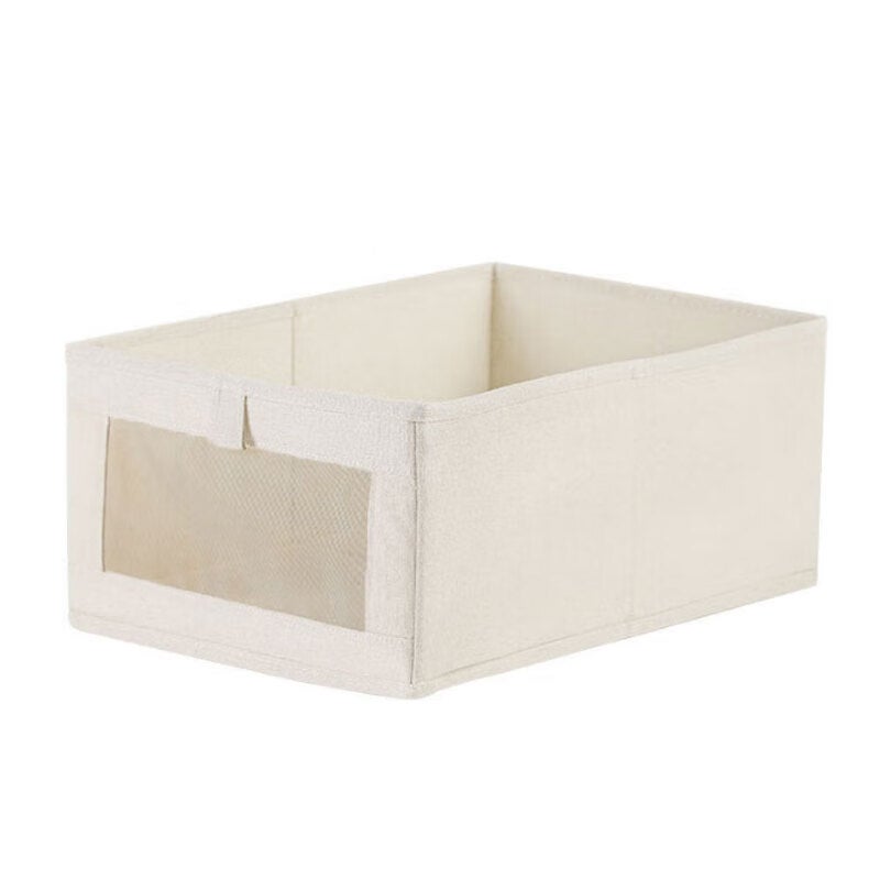 Youjialiangpin Clothes Storage Box, Pants Organizer, Wardrobe Clothing Organizer, Cotton And Linen Underwear Storage Basket, Miscellaneous Item Storage Container - Image 5