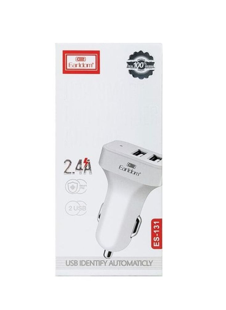 Earldom - USB Smart Car Fast Charger with 1 meter Cable 2.4A Android Mobiles and Tablets - Image 1