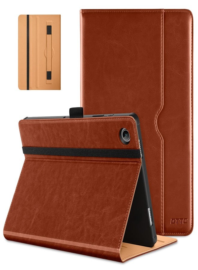 DTTO for Samsung Galaxy Tab A9 Plus 11 inch Case 2023, Premium Leather Business Folio Stand Cover with Hand Strap for Galaxy Tab A9+ 11’’ 2023 Model (SM-X210/X216/X218) - Auto Wake/Sleep, Brown - Image 1