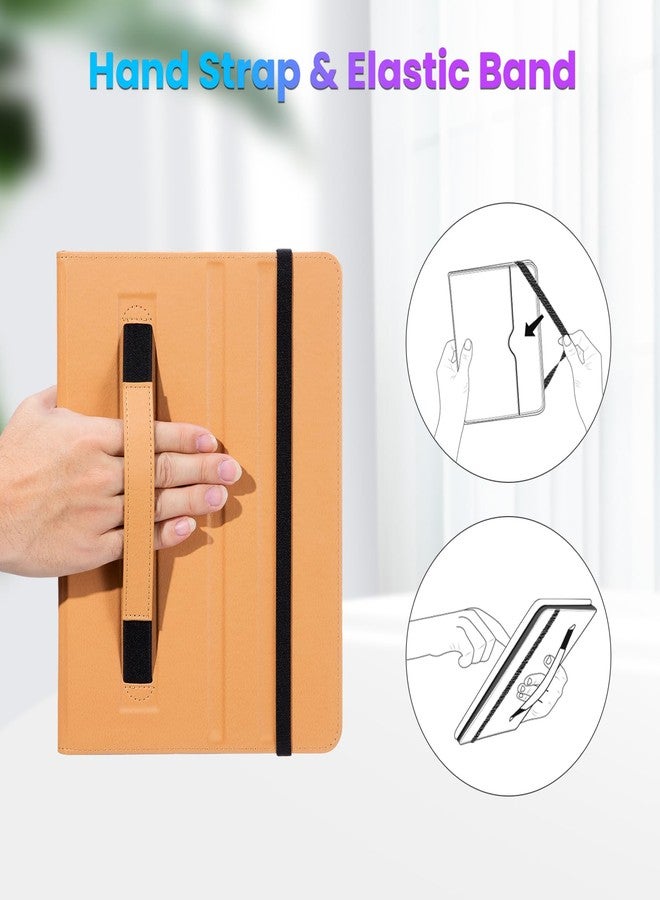 DTTO for Samsung Galaxy Tab A9 Plus 11 inch Case 2023, Premium Leather Business Folio Stand Cover with Hand Strap for Galaxy Tab A9+ 11’’ 2023 Model (SM-X210/X216/X218) - Auto Wake/Sleep, Brown - Image 4