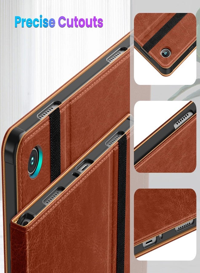 DTTO for Samsung Galaxy Tab A9 Plus 11 inch Case 2023, Premium Leather Business Folio Stand Cover with Hand Strap for Galaxy Tab A9+ 11’’ 2023 Model (SM-X210/X216/X218) - Auto Wake/Sleep, Brown - Image 5
