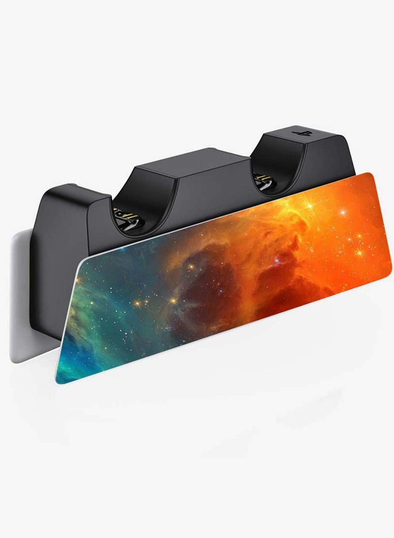 NIBEMINENT Full Set Skin for PlayStation 5 Disc Version, Sticker PS5 Vinyl Decal Cover Playstation Controller & Charging Station Headset Media Remote (Red Galaxy)  - Image 4