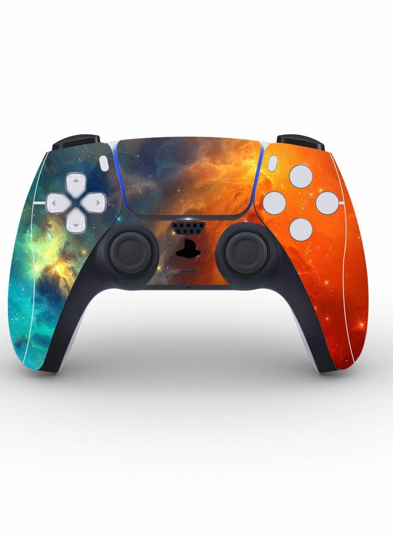 NIBEMINENT Full Set Skin for PlayStation 5 Disc Version, Sticker PS5 Vinyl Decal Cover Playstation Controller & Charging Station Headset Media Remote (Red Galaxy)  - Image 2