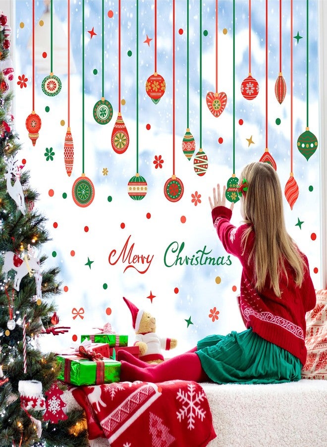 THEYGE Christmas Bell Wall Stickers Removable Large Xmas Ornament Wall Decals Peel and Stick Merry Christmas Wall Decals Xmas Holiday Wall Stickers Winter Holiday Party Supplies Decorations - Image 2