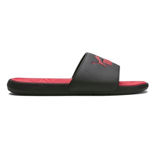 PUMA Men's COOL CAT 2.0 Slide Sandals, PUMA Black-PUMA Red-PUMA Red, 9 - Image 1