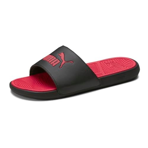 PUMA Men's COOL CAT 2.0 Slide Sandals, PUMA Black-PUMA Red-PUMA Red, 9 - Image 2
