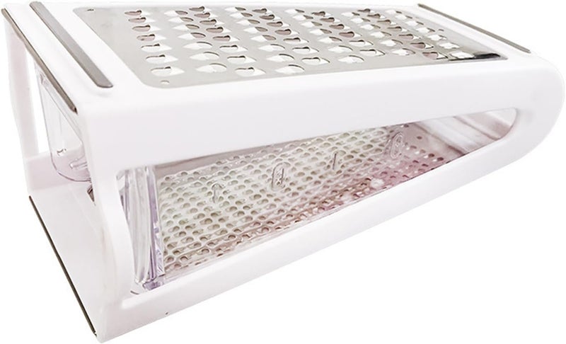 Tazweeq Cheese Shredder, 2-Sided Stainless Steel Multipurpose Food Grater for Cheese Parmesan Vegetable, Dishwasher Safe - Image 1