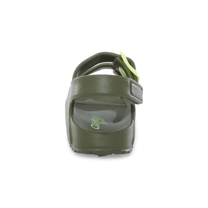 OshKosh B'Gosh Boys Rivar Sandal, Olive/Lime - Image 3