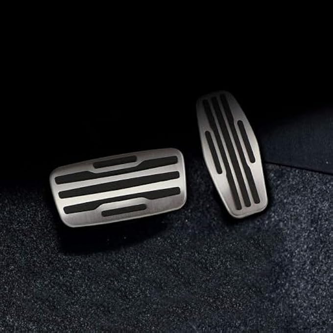 For Chevrolet Chevy Silverado Accessories 2019-2020 2021 Automatic Transmission Non-Slip Metal Rubber Brake Foot Car Gas Pedal Cover Trim 2pcs (Pedal) - Image 3