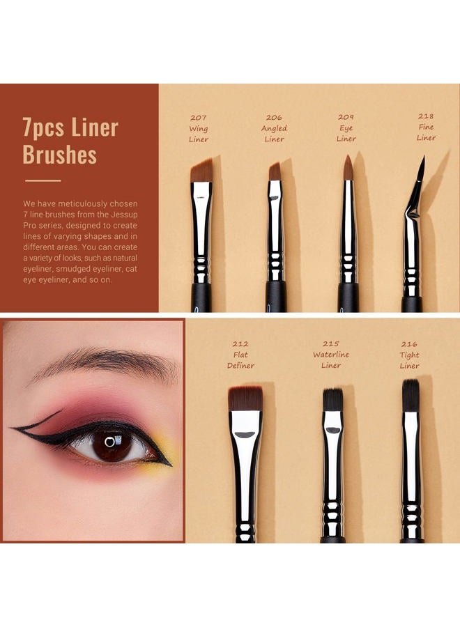 Jessup Eye Makeup Brushes Set Professonal 28pcs Premium Synthetic Eyeshadow Brush Eyeliner Brush Eyebrow Brush Blending Brush for Makeup Black T341 - Image 4