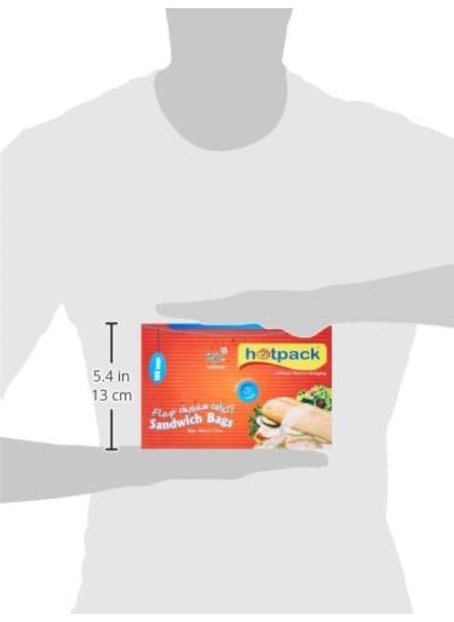 Hotpack حقيبة ساندويتش بلاستيكية متعددة الاستخدامات من هوت باك 15x17 سم 100 قطعة  - Image 4