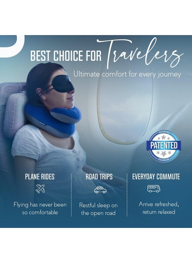 BCOZZY BCOZZY Travel Neck Pillow for Airplane- Patented Double Support for Head, Neck, and Chin. Best for Long Flights, Plane Sleeping, and Car Rides. Adjustable Size. Fully Washable. Carry Bag. Large, Black  - Image 4