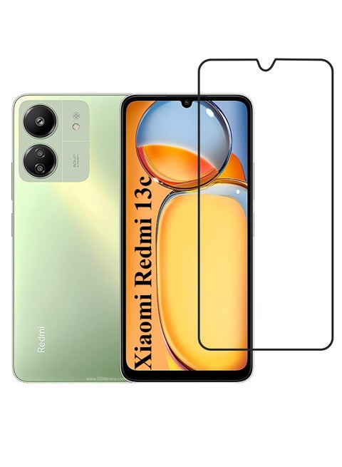 Screen Protector For Xiaomi Redmi 13C Tempered Glass Screen Protector Full Screen Coverage HD Clarity Anti Shatter Scratch Proof Glass For Xiaomi Redmi 13C