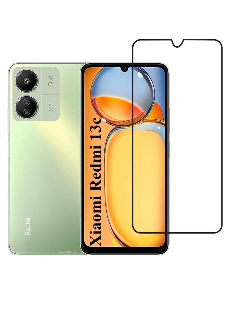 Screen Protector For Xiaomi Redmi 13C Tempered Glass Screen Protector Full Screen Coverage HD Clarity Anti Shatter Scratch Proof Glass For Xiaomi Redmi 13C - Image 1