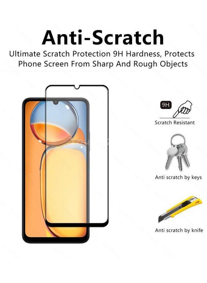 Screen Protector For Xiaomi Redmi 13C Tempered Glass Screen Protector Full Screen Coverage HD Clarity Anti Shatter Scratch Proof Glass For Xiaomi Redmi 13C - Image 3