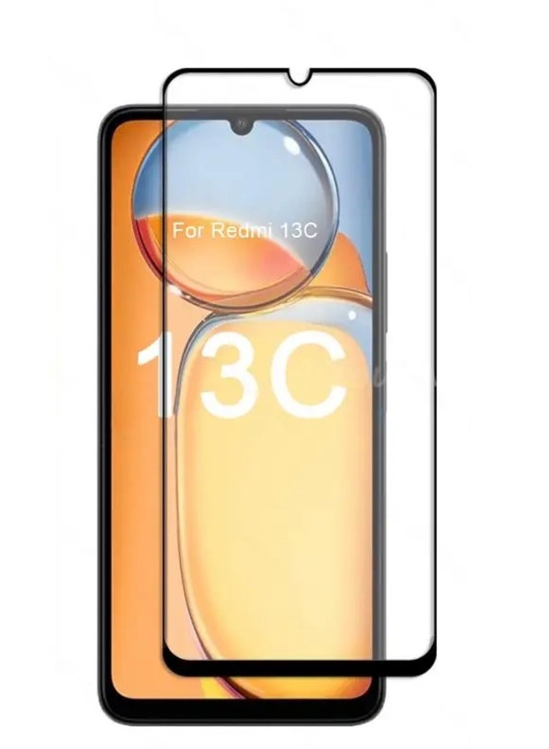 Screen Protector For Xiaomi Redmi 13C Tempered Glass Screen Protector Full Screen Coverage HD Clarity Anti Shatter Scratch Proof Glass For Xiaomi Redmi 13C - Image 4