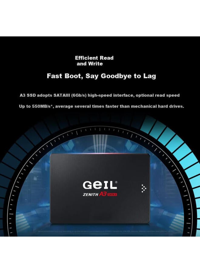 Geil 2tb Ssd Solid State Drive, Sata 3.0 Interface, Compatible With Desktop And Laptop, High-speed 550mb/s, A3 Series, Upgraded Core Component For Computers - Image 4