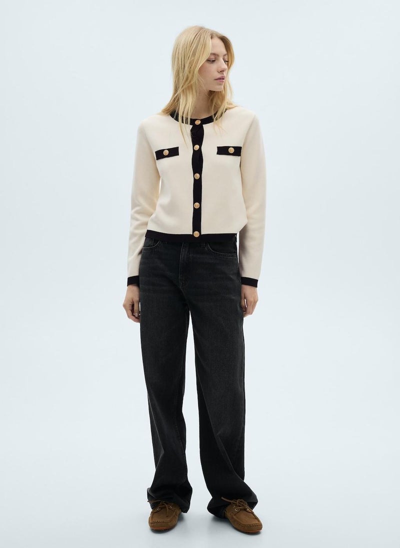 MANGO Knitted Jacket With Jewel Buttons  - Image 4