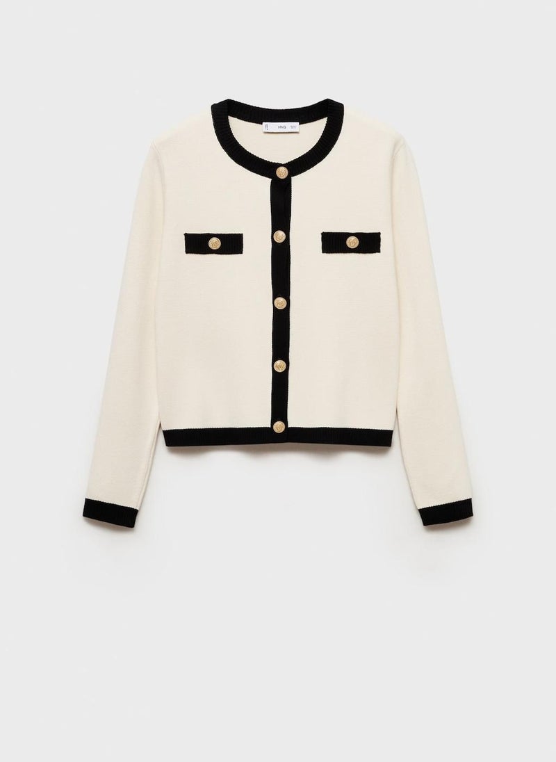 MANGO Knitted Jacket With Jewel Buttons  - Image 5