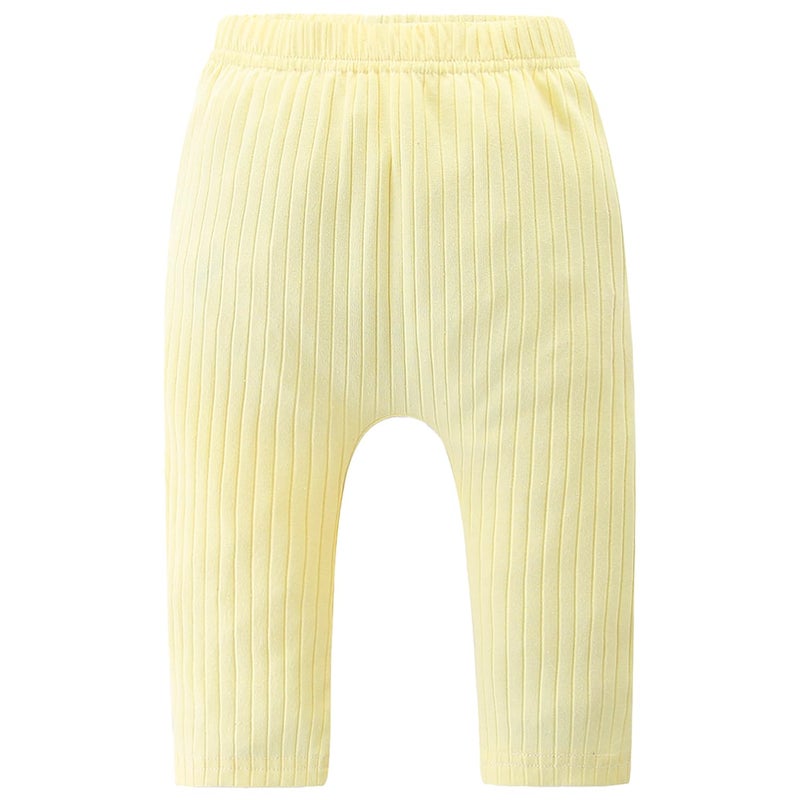 Fullfamous Infant Baby Girl Pants Leggings Cotton Ribbed 5 Pack Pant Clothing Outfits Clothes Black/White/Pink/Yellow/Blue 18-24 Months - Image 4