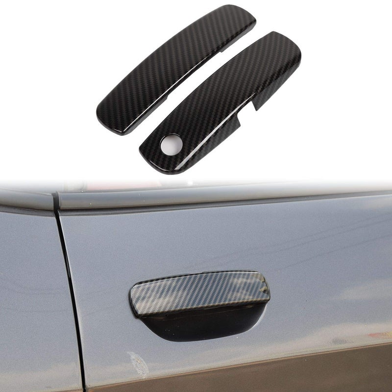 Voodonala for Challenger ABS Carbon Fiber Door Handle Trim for 2012-2020 Dodge Challenger, 2pcs