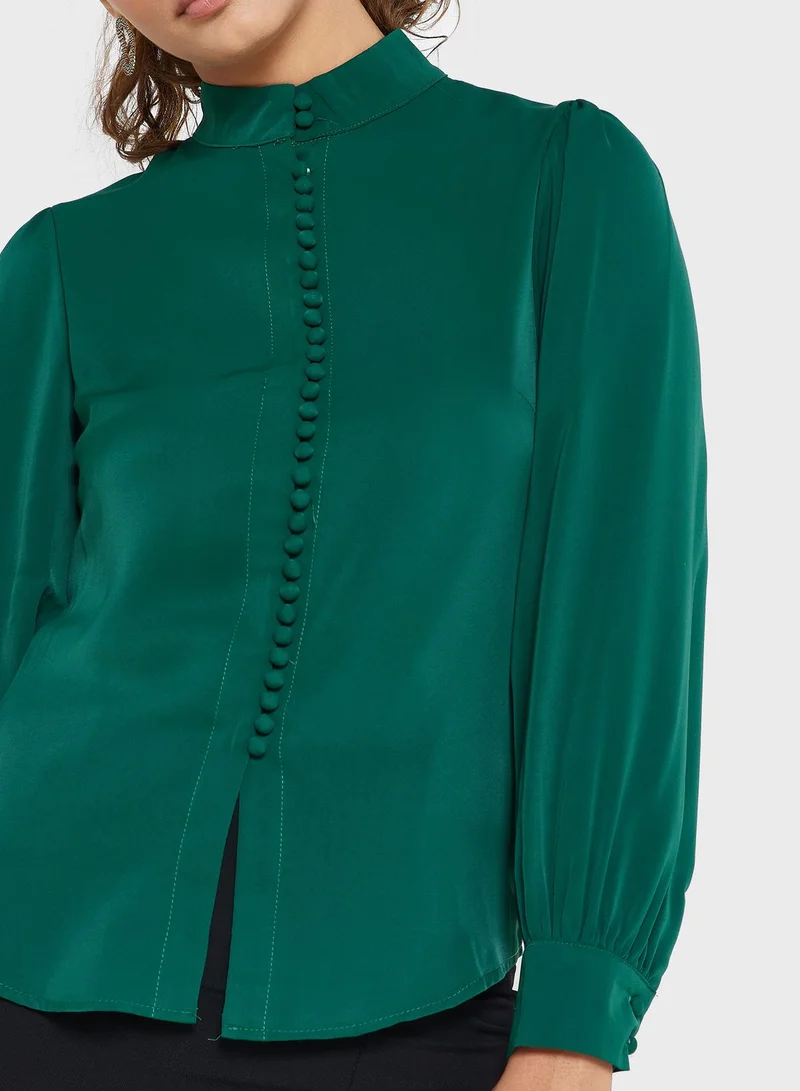 ELLA Button Detail Top