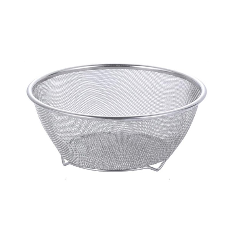 esowemsn 1PC Stainless Steel Rice Washing Sieve Strainer 7inch Kitchen Mesh Net Strainer Basket Drainer Washing Bowl Sieve Sifters for Vegetable Fruits Rice Washing - Image 1
