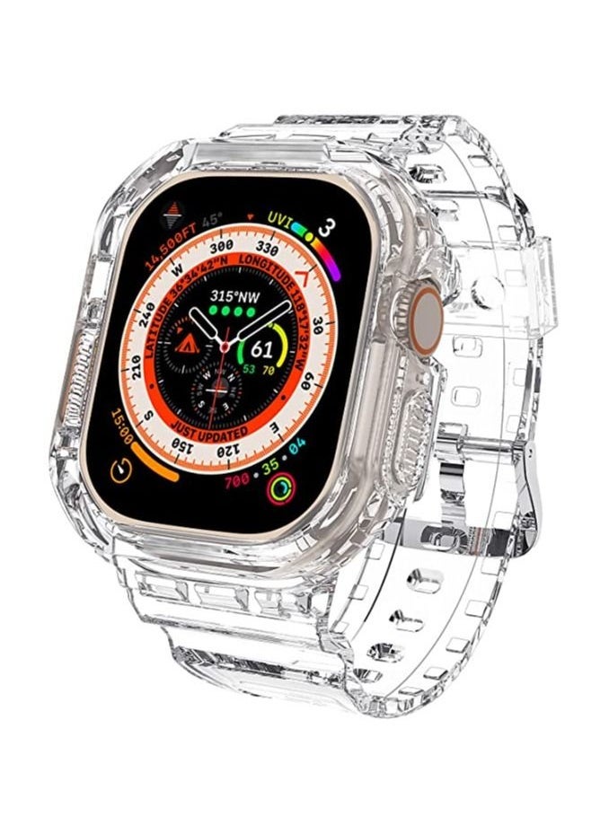 Compatible for Apple Watch Band 49mm Crystal Clear Bands for Apple Watch Ultra - Image 1