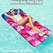 FindUWill Oversized Pool Lounger Floats Adults 72 x37 XL Fabric Covered Pool Float with Headrest UltraComfort Pool Floaties Raft for Party Lake Beach XL Palm Leaves Pink - Image 4